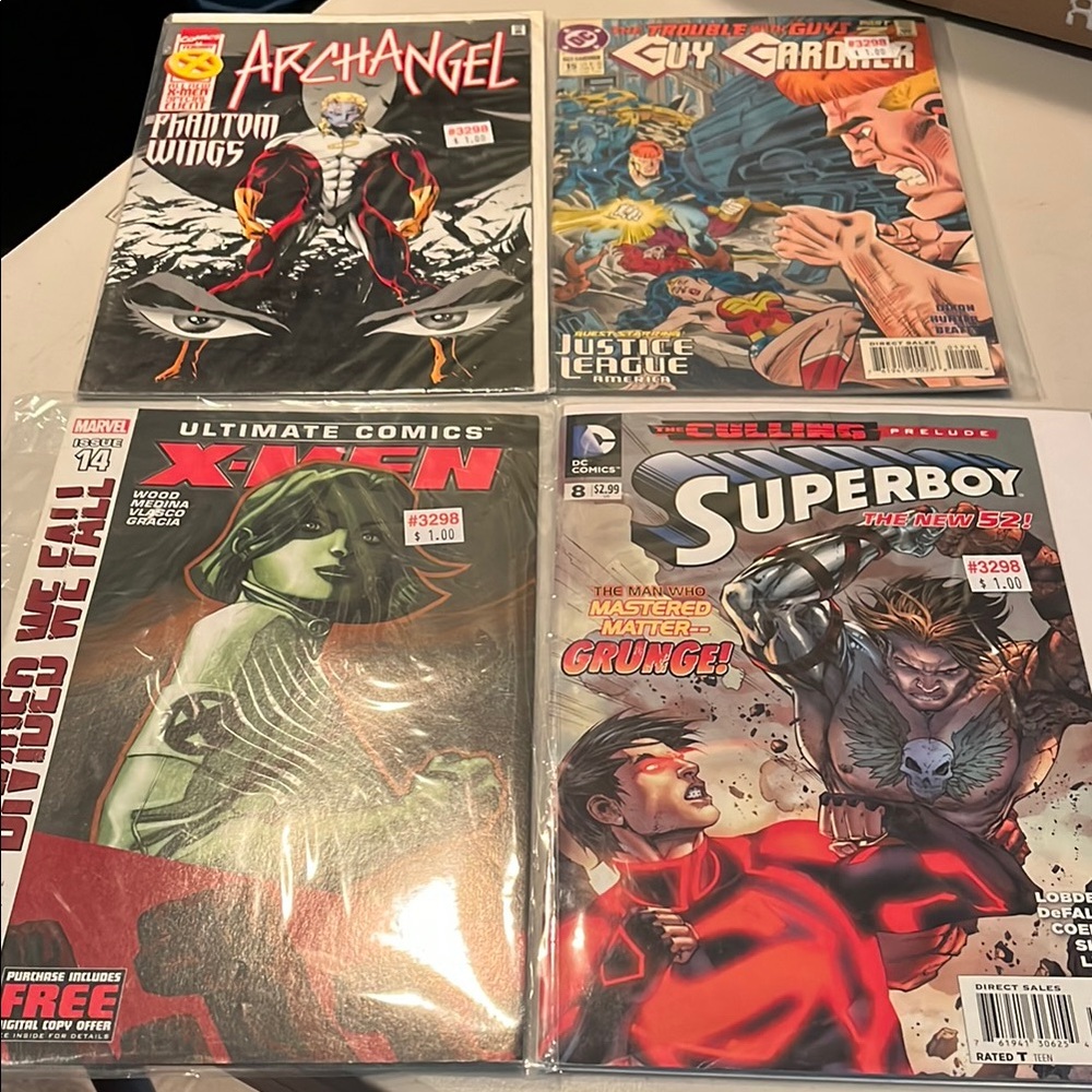 Comic Book Collection: Archangel, Justice League, X-Men, Superboy. Lot